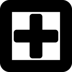 Plus Sign In A Square Symbol Of Gross Line Contour Svg Vector, Free Vectors File